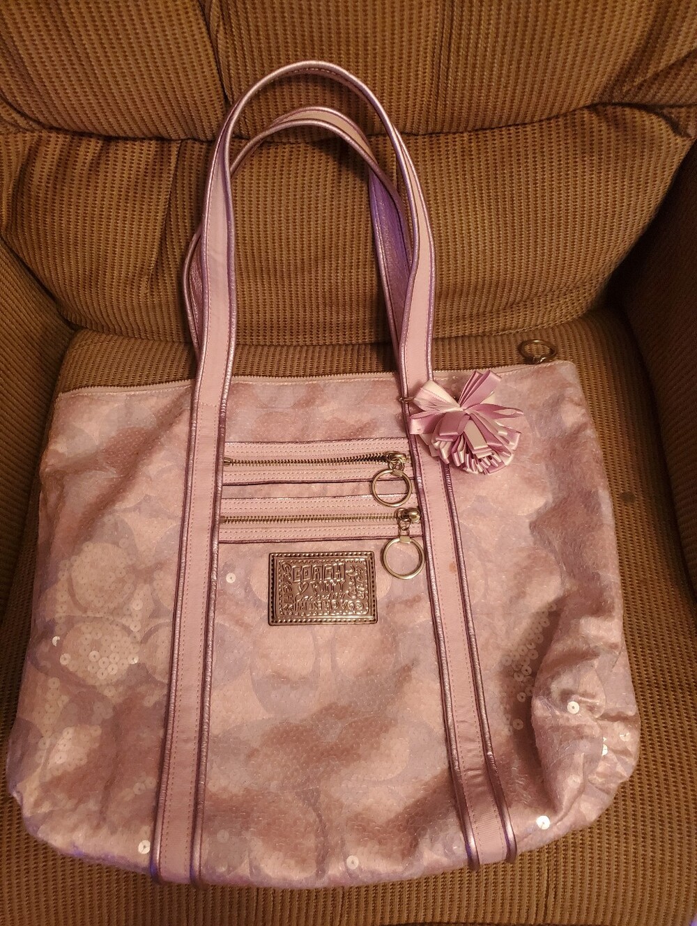 Coach Rare Sequin Pink Poppy